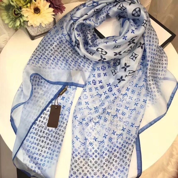 Fall 2019 latest ladies fashion scarf 100% high quality silk scarf shawl designer scarf 180 * 70cm