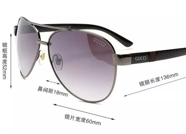 Name Brand Pilot Sunglasses Men 2019 New Designer Rectangle Sun Glasses Plain glasses Reflector BEST Quality