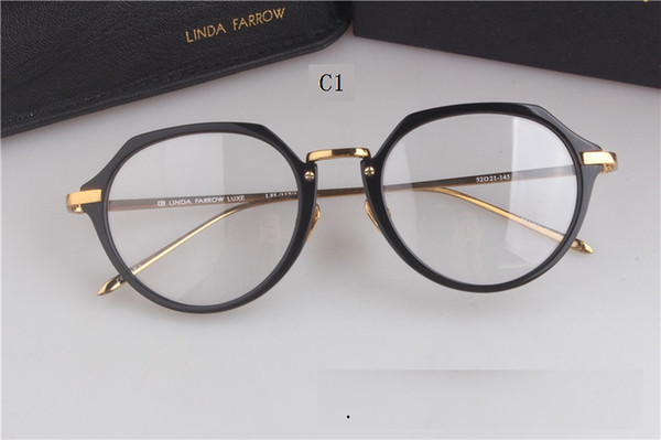 Luxury-Ultra Light Transparent Glasses Frame Retro Ultra Light Large Frame Myopic Optical Spectacle Frame 22k With Box