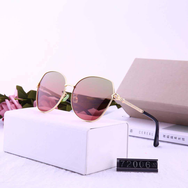 Top Quality Classic Pilot Sunglasses Brand Men Womens Sun Glasses tom Eyewear Gold Metal Glass Lenses Original Case bag #72006