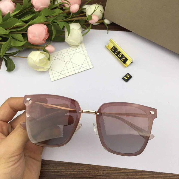 sell top popular High Quality Classic Pilot Sunglasses Brand Mens Womens Sun Glasses tom Eyewear Gold Metal Glass Lenses Case gg 2352