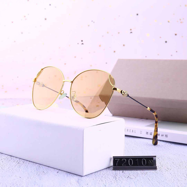 Top Quality Classic Pilot Sunglasses Brand Men Womens Sun Glasses tom Eyewear Gold Metal Glass Lenses Original Case bag #72010