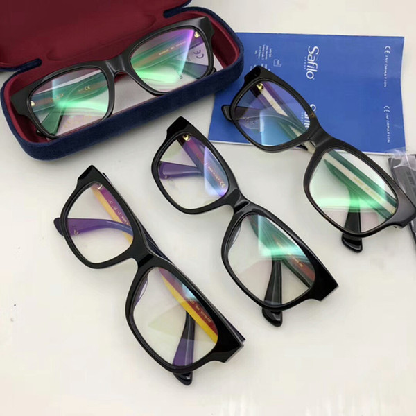 AAA+ Brand G03430 fashional small frame color-stripe temple glasses 57-18-150 high-quality pure-plank frame fullset case OEM factory outlet