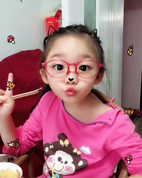 Professional Imported 2-12ages kids ANTI-BLUE light plano glasses UV-BLUE CUT JINS SCREEN glasses adjustable temple muti-color full-set cas