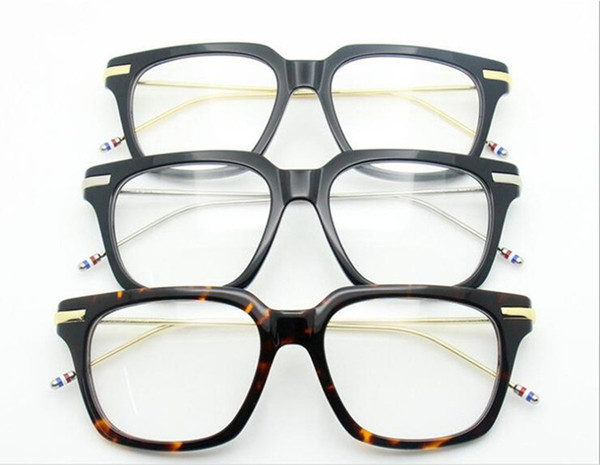 Brand-Quality KOREA TB701 big-square glasses 53-17-150 unisex plank frame prescription glasses fullset case