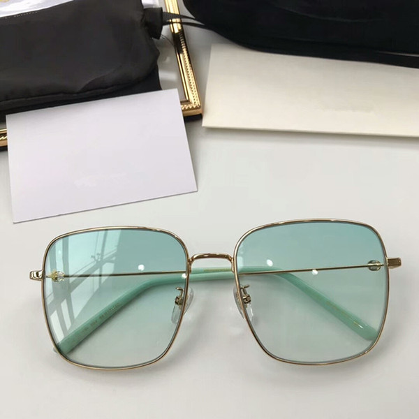 2019 GG0445O concise big-square metal sunglasses UV400double-plating eyewear frame56-17-140 light prescription glasses Anti-BLUE plano outle