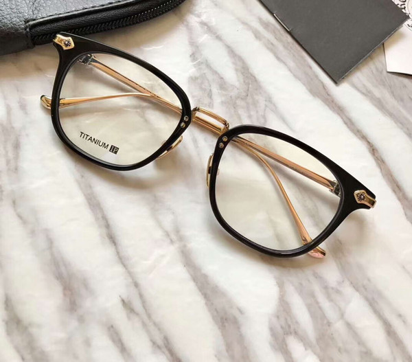 Men Chrome Shagass Black Gold Optical Eyewear Eyeglasses Frame Fashion Eyeglass New with Box