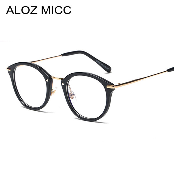 ALOZ MICC High Quality TR Frame Fashion Glasses Women Eyeglasses frame Vintage Round Clear Lens Glasses UV400 A017