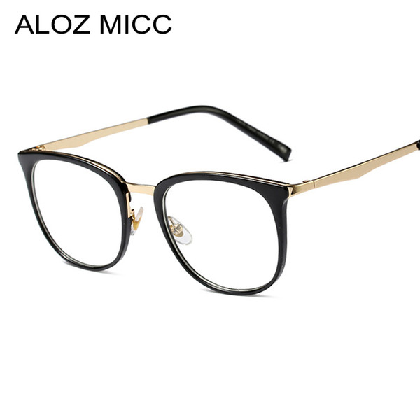 ALOZ MICC Vintage Women Square Glasses Frame Fashion Optical Glasses Clear Transparent Lens Men Eyeglasses A354