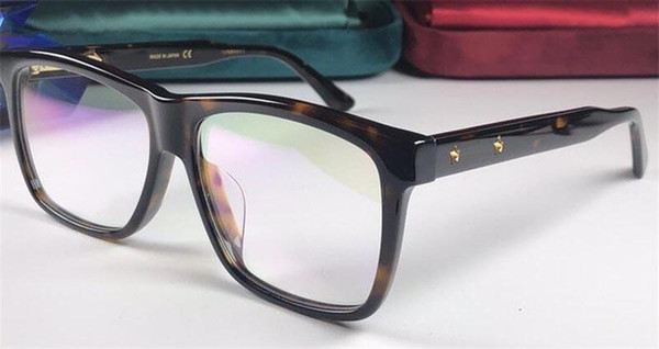 New glasses prescription eyewear frame squre frame designer fashion style top quality transparent lens with original case 0268