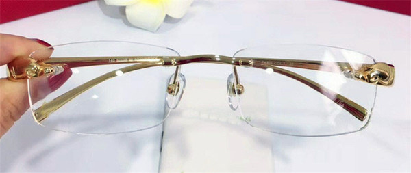 2018 new fashion designer optical glasses 8200878 square rimless frame transparent lens animal legs Vintage simple style clear eyewear