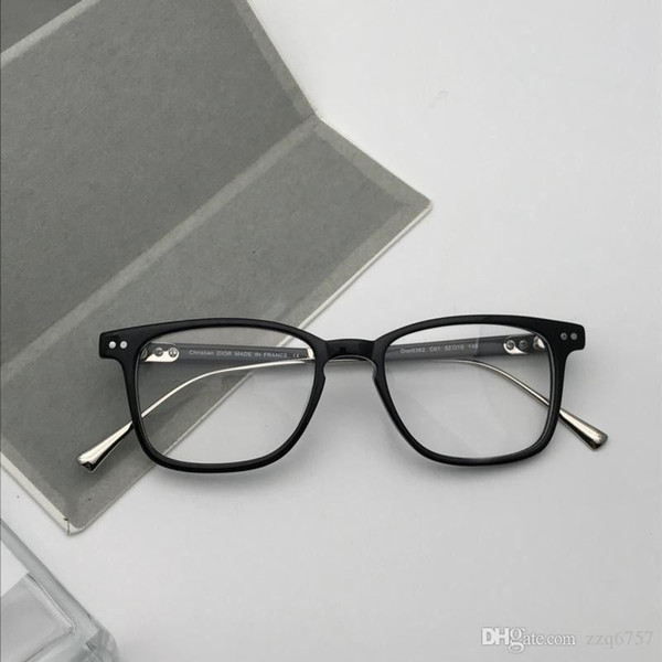 Wholesale new fashion designer optical glasses 0362 plate frame metal legs top quality clear lens simple style transparent eyewear