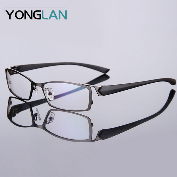 Yonglan High Quality Alloy Glasses Frame TR90 Temple Men Eyewear Square Metal Color Block Oculos De Grau Masculino