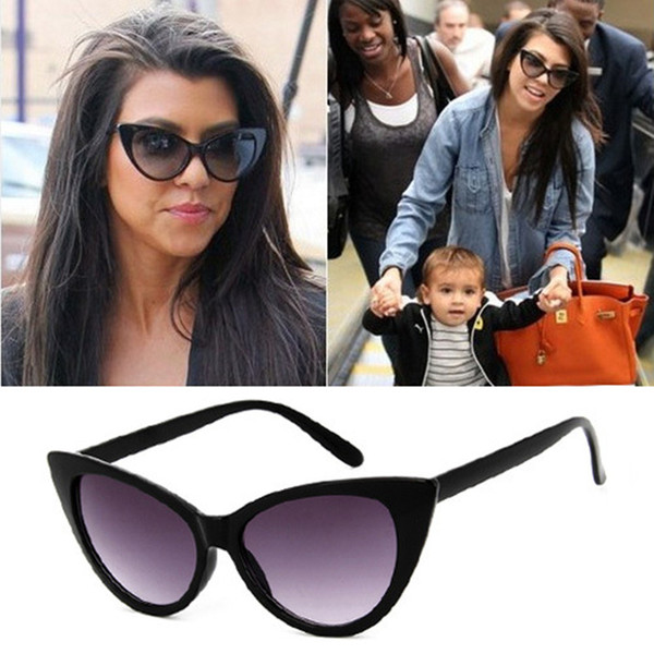 New Fashion Cat Eye Sunglasses Women Brand Design Oversized Ladies Clear lens Glasses Frame LS-KD24077