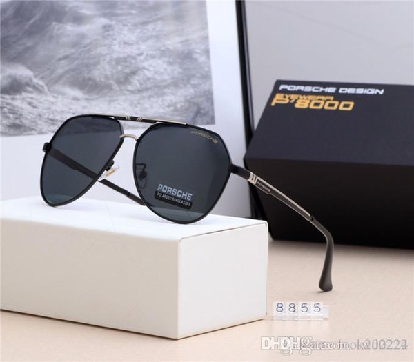 19 New European and American Fashion Brand Luxury Designer Male Polaroid High-end Polarized Sunglasses for High-Definition Business