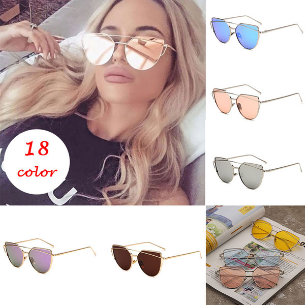 Fashion Cat Eye Sunglasses Metal Outer Frame Gradual Dazzling Diaphragm Sunglasses Classic Retro Travel Anti-ultraviolet Outdoor Eyewear