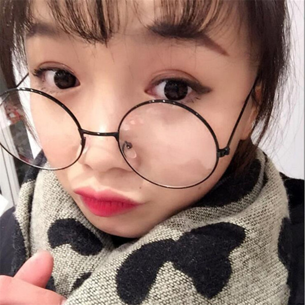 Round Reading Glasses Metal Frame Retro Personality College Style Eyeglass Clear Lens Eye Glasses Frames 2018 Unisex Vintage 3pcs Random