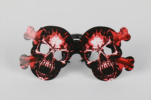 Halloween skull and bones children's toy costume party decoration Halloween fun and environmental protection paper glasses