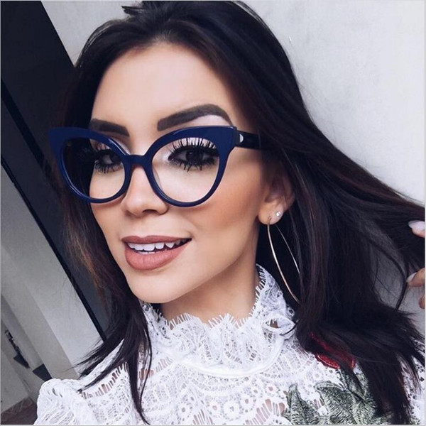 New Ladies Vintage Sexy Cat Eye Optical Glasses Frame Female Brand Luxury Eyeglasses Frame Women Retro Eyewear