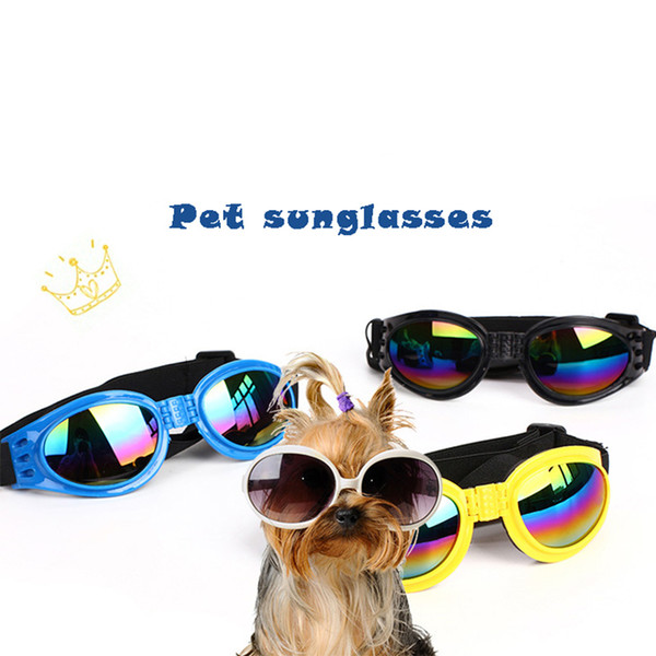 New Attractive Pet Dog Sunglasses Sun Glasses Goggles Eye Wear Protection Dress Up Multi-Color Water-Proof Boom Cool Pet glasses