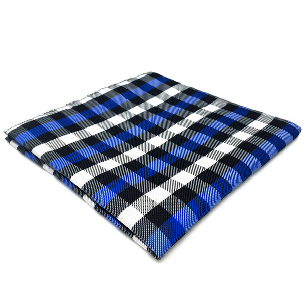 EH32 Multicolor Checkes Silk Mens Pocket Square Wedding Fashion Handkerchief Novelty Dress Hanky