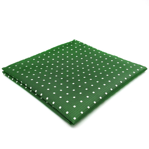 EH21 Green Polka Dots Silk Mens Pocket Square Classic Fashion Handkerchief Brand New Accessory Hanky