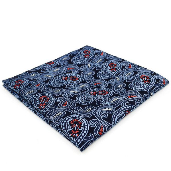 EH1 Navy Paisley Mens Pocket Square Silk Fashion Dress Handkerchief Brand New Wedding Hanky