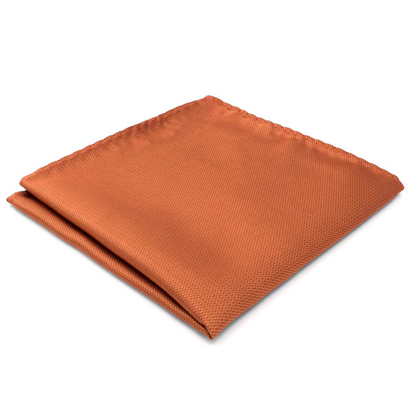 CH16 Solid Orange Silk Mens Pocket Square Fashion Wedding Acceossories Hanky Brand New Handkerchief