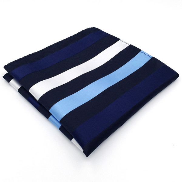 BH27 Multicolor Striped Silk Mens Pocket Square Fashion Classic Handkerchief Dress Hanky