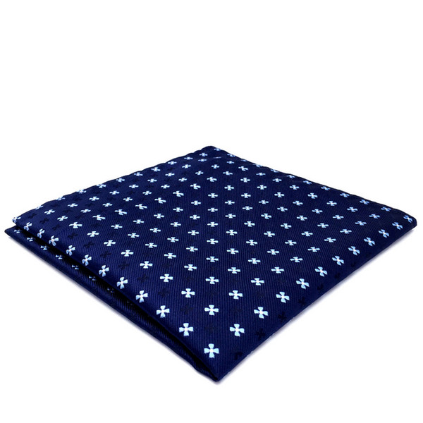 BH16 Navy Floral Mens Pocket Square Silk Fashion Classic Handkerchief Brand New Dress Hanky