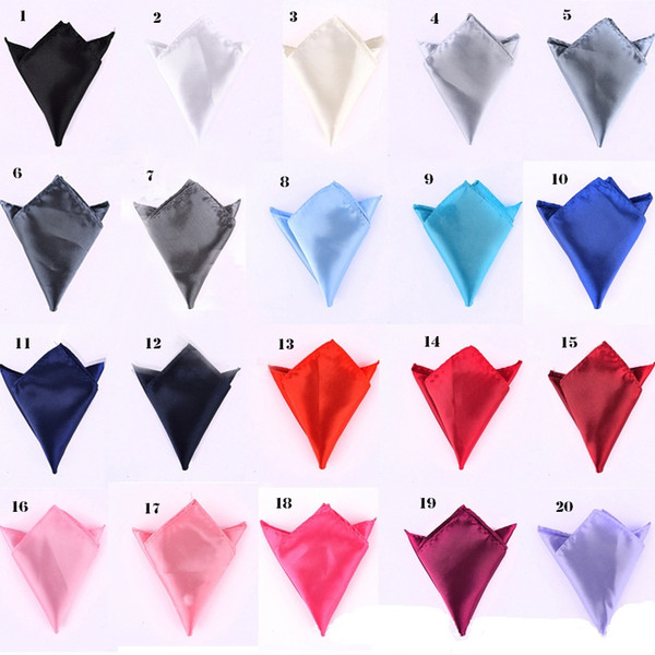 Fashion Mens formal wear suits pocket handkerchief solid color square handkerchiefs Solid Color 200 Pieces Optional Multi-types DHL