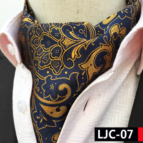 2017 Man Unique Designer's Ascots Luxury Paisley Collar Handkerchief for Banquet Wedding Decoration