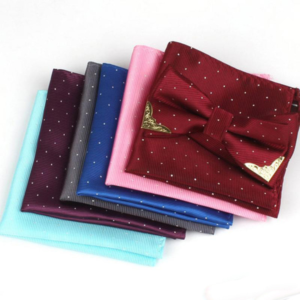 Men Polyester silk Handkerchief Printed Dot Plaid Pocket Square Pocket Handkerchiefs Business Casual kerchief for Wedding Party