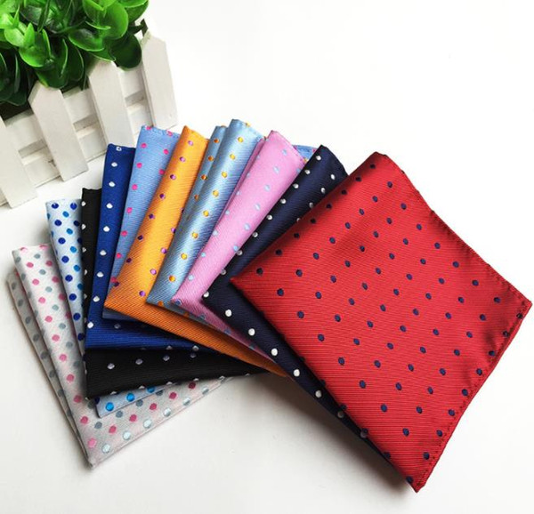 Fashion Men's Handkerchief Square Explosion Models Polyester Material Fashion Dot Big Point Suit Pocket Towel Free shipping