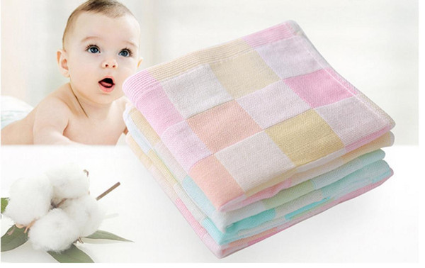 Household cotton yarn children's plaid small square towel Adult baby comfortable and breathable double-sided absorbent face towel