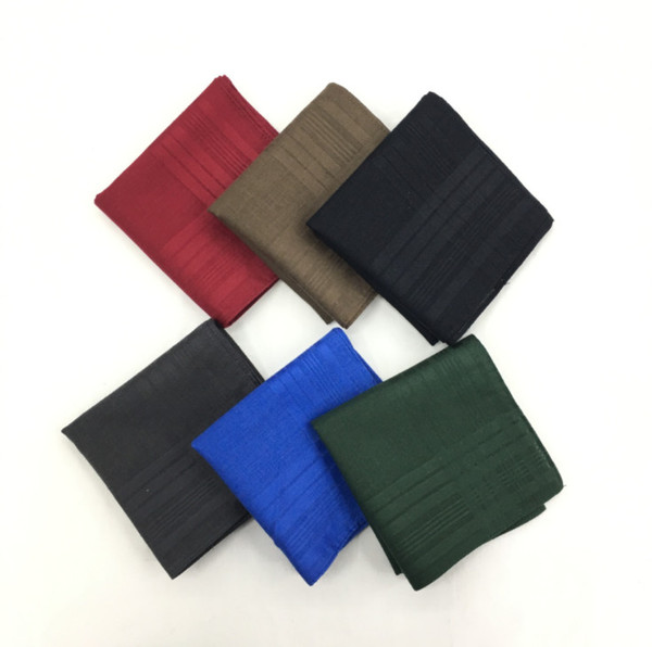 2018 New more Colors Men's Hanky Satin Solid Plain Suits Pocket Square Wedding Party Handkerchief