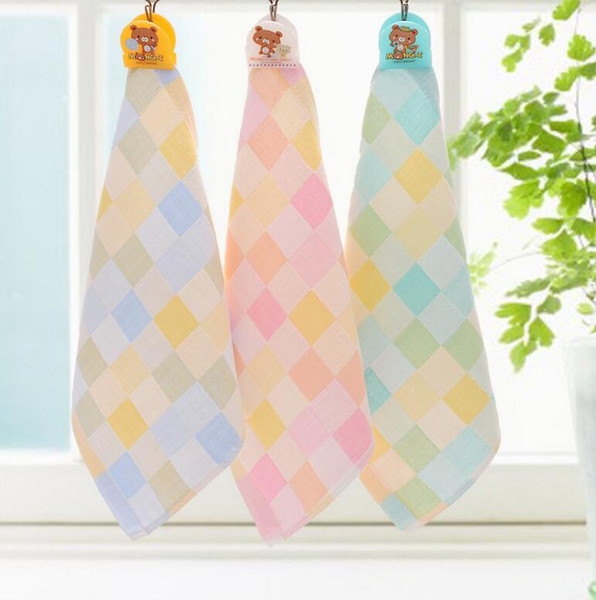 100% Pure Cotton Double layer Baby Soft Saliva towel Infant Handkerchief Children Face towel Wholesale