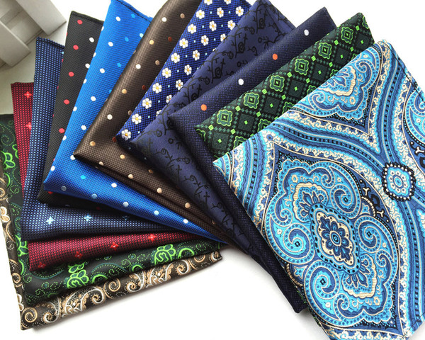 Men's Fashion Wedding Party Kerchief Polyester Pocket Square Handkerchief Hot Sale Breast Scarf