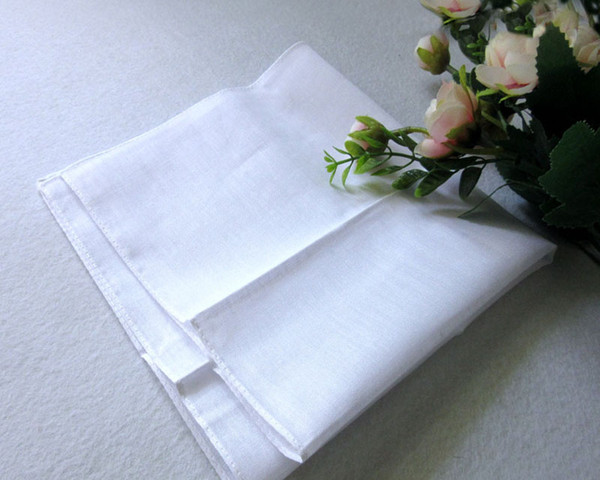 Wholesale men's cotton white handkerchief 28cm white towel napkin cotton white small towel, painting tie-dyed towel