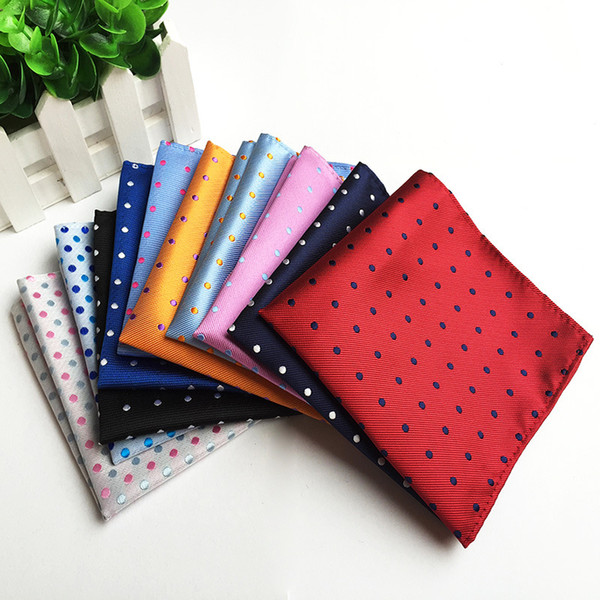 Polyester handkerchief towel knife men's polka dot handkerchief party decoration cloth napkin craft vintage wedding gift high quality