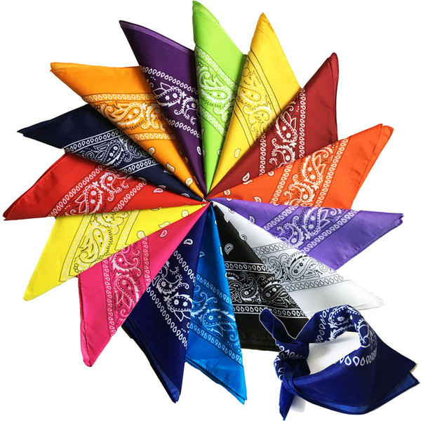 2016 Newest Handkerchiefs 100% polyester bandanas hip hop bandana Paisley print headband /hair accessorios para cabelo