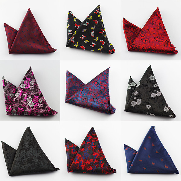 Paisley Silk Handkerchiefs Woven Animal Pattern Hanky Men's Business Casual Square Pockets Handkerchief Wedding Hankies