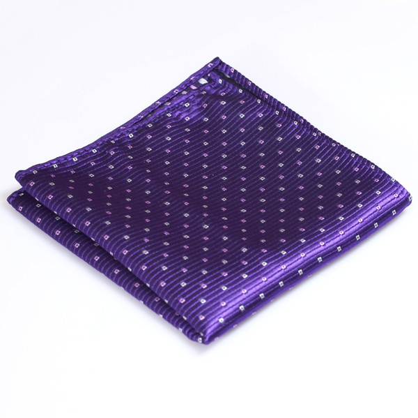 Trendy Dots Purple Red Burgundy Navy Blue Mens Handkerchieves 100% Silk Jacquard Woven Hanky Wholesale Free Shipping Brand New