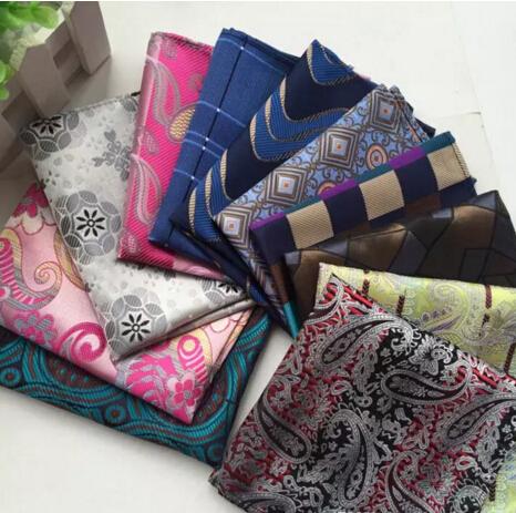 Men Pocket Square Handkerchiefs Wedding Party Fashion Paisley Hanky Paisley Silk Suit Tie Handmade Handkerchief Men Hankies