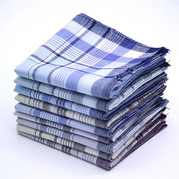 5Pcs Multicolor Plaid Stripe Men Pocket Squares Business Chest Towel Pocket Hanky Handkerchiefs Hankies Scarves 100% Cotton