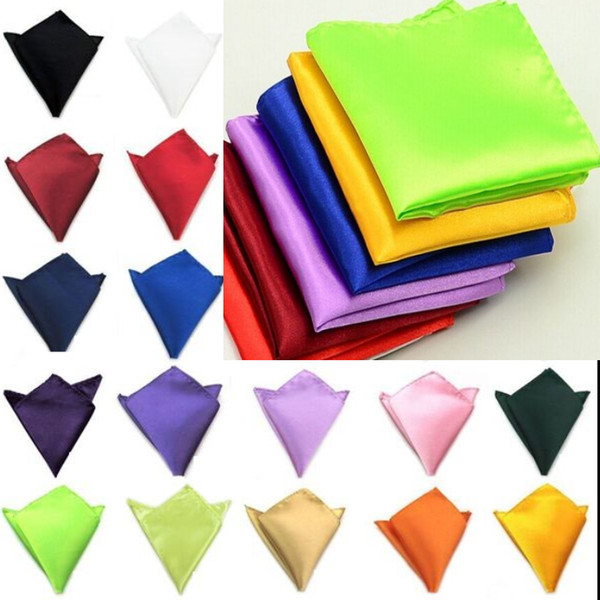 Fashion Hankerchief 42 colors Pocket square Napkin kerchief mocket men's noserag For Cocktail Party Wedding Party Christmas Free FedEx