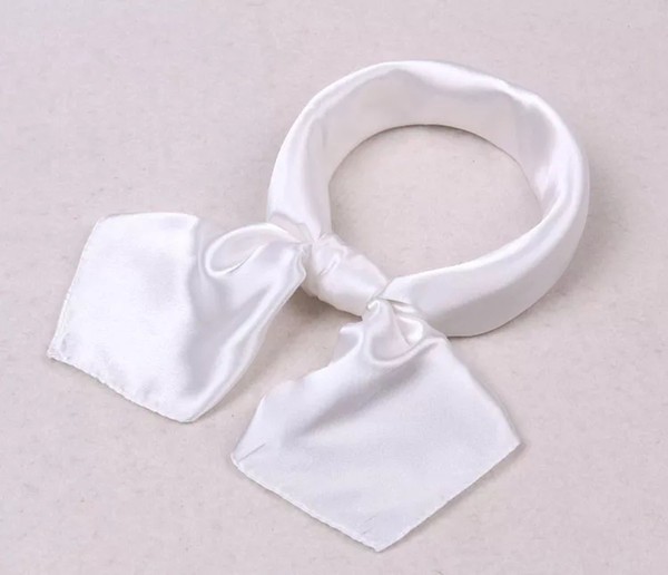 Men and women's small white scarf spring and autumn Scarf Wrap Belt wristband summer sun protection