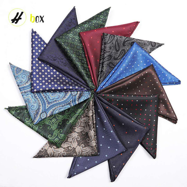 13 men's pocket towel small squares cashew flower dot pattern retro suit chest towel business handkerchief wedding party