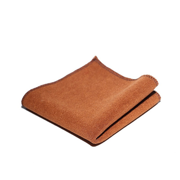 Cotton And Linen Kerchief Thickening Water Uptake Handkerchief Man Women Tea Cloth Dry Fast Brown Simple 1 5yz D1