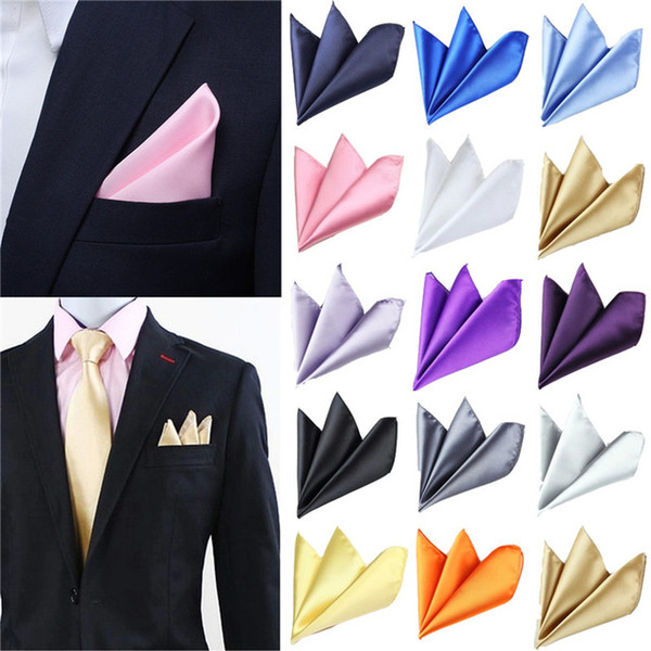 New Hot Wholesale Solid Color Vintage Fashion Party High Quality Men's Handkerchief Groomsmen Men Pocket Square Hanky